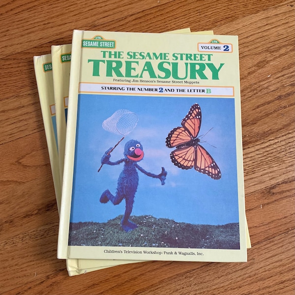 Sesame Street Treasury Volume 2 Starring Number 2 and Letter B 1983 Hc, Vintage 1980s Childrens Book