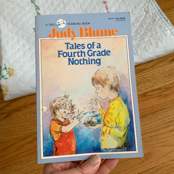 Tales of A Fourth Grade Nothing by Judy Blume 1986 Dell Yearling Paperback, Vintage 1980s Kids Chapter Book