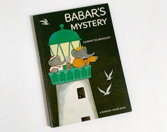 Vintage 1970s Childrens Book, Babars Mystery by Laurent De Brunhoff 1978 Hc