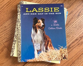 Vintage Little Golden Book LGB Lassie and Her Dark Day In The Sun 1972 Hc VGC