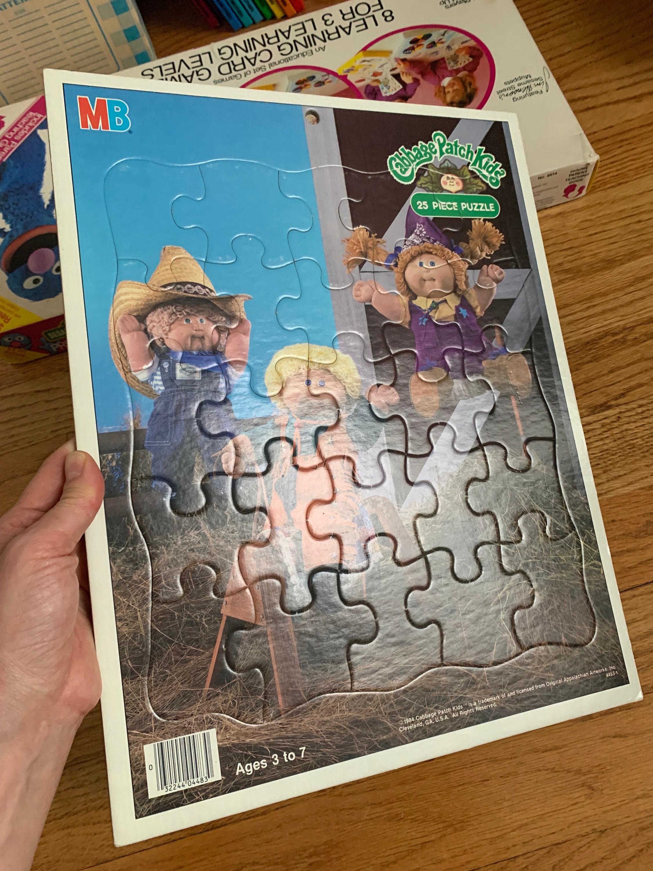 Vintage 1980s Cabbage Patch Kids on the Farm Frame Tray Puzzle
