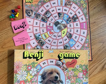 Vintage 1970s Kids Board Game, Benji Game 1976 Complete VGC, Chase Game for 2 to 6 Players Ages 5-10