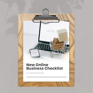 5-Page New Online Business Checklist | Step-by-Step PDF Guide for Entrepreneurs | Instant Download to Launch Your Business with Ease