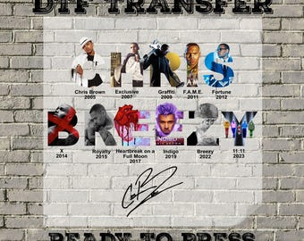 Chris Brown X.X Vintage DTF Transfer, Breezy Ready to Press