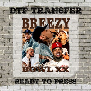 Chris Brown X.X DTF Transfer, Chris Brown Breezy Ready to Press, X.X Vintage DTF, C.B DTF Gang Sheet, Chris Brown 11:11 Tour 2025 Dtf Print