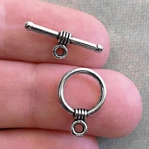 Antique Silver Toggle Clasp Sets: Zinc Alloy Jewelry Closures