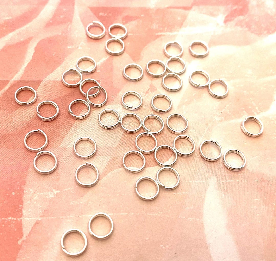 50 Silver Split Rings Double Loop Jump Rings 6mm Thickness: 0.6mm - Etsy