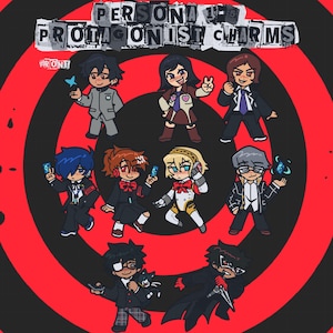 PERSONA Protagonist Charms [Naoya Toudou, Maya Amano, Tatsuya Suou, Makoto Yuki, Kotone Shiomi, Aigis, Yu Narukami, Ren Amamiya]