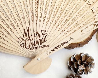 Bulk Mis Quince Años Fan Favors Quinceañera Party Favors Sweet 16 Sweet 15 Gifts Custom Birthday Party Favors Personalized Wedding Hand Fans