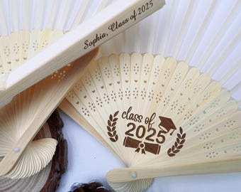Personalized Graduation Party Fans Bachelor's Degree Graduation Gift Custom Hand Fans For Nursing Grad Favors Gifts for University Graduates