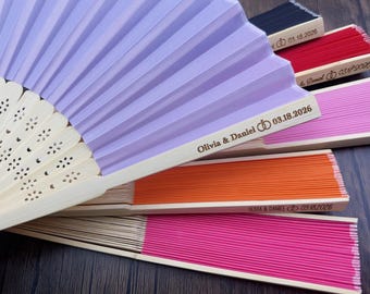 Aangepaste bruiloften handfans | Gepersonaliseerde trouwbedankjes voor gasten | Zomer strand bruiloft fans | Rustieke huwelijkscadeaus | Vouwwaaiers bruiloft