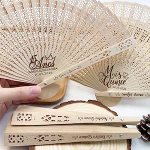Personalized Quinceañera Gift for Birthday Girls Sweet 16 Party Favours in Bulk Mis Quince Años Favours Bridesmaid Gifts Custom Wedding Fans