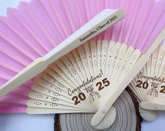 Personalized Graduation Program Fans Bachelor's Degree Graduation Party Fan Custom Nursing Graduation Favors Unique Gifts for 2025 Graduates