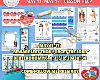 LDS Primary Come Follow Me 2026 May 11–17 | Deuteronomy Lesson Help | Baptism Covenant Activity | Scriptures In Your Heart | PDF Download