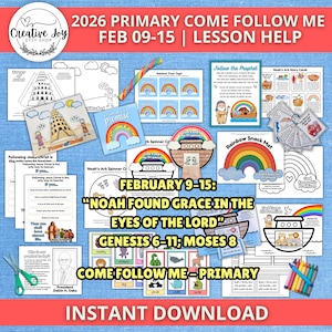 2026 Primary Come Follow Me Lesson Help Feb 9–15 | Tower of Babel & Noah’s Ark Activities | LDS Primary Printable | Old Testament Crafts image 1