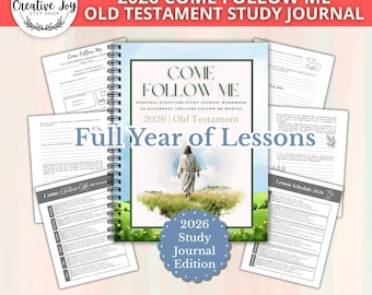 2026 Come Follow Me Old Testament Study Journal Workbook | Full Year LDS Scripture Study Guide |Printable Companion to Come Follow Me Manual