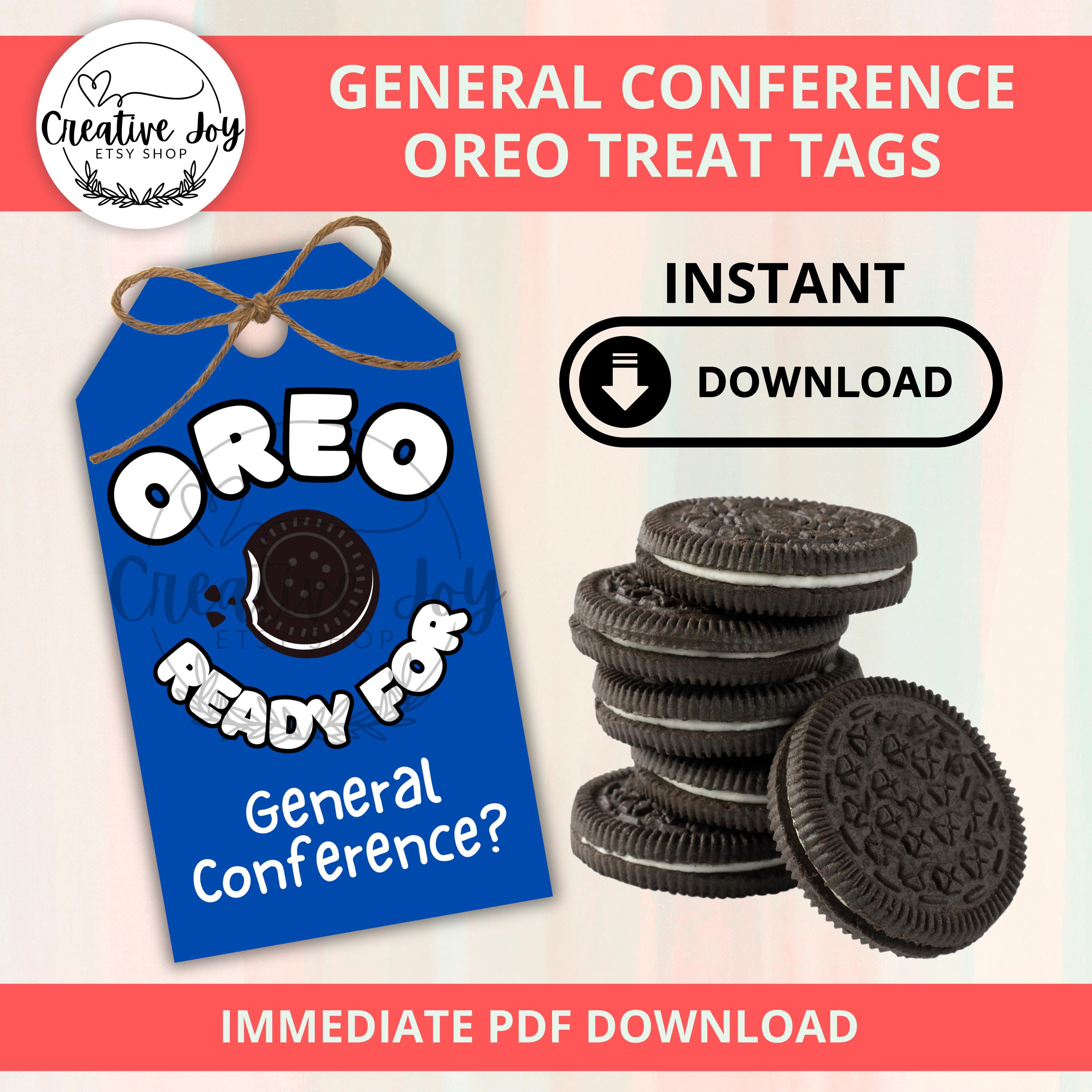 LDS General Conference OREO Treat Tag Printable | Young Women