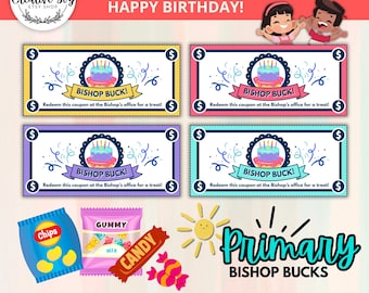 LDS Primary Birthday Bishop Buck | Happy Birthday | Primary Presidency | LDS Primary Birthday Gift | LDS Printable | Birthday Card