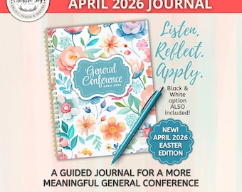 April 2026 General Conference Journal | LDS Conference Notebook | Easter Reflection Pages | Printable Conference Journal | Digital Download