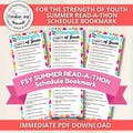 FSY 2026 Read A Thon Schedule Bookmarks | LDS Youth New Guide Schedule | Printable Reading PDF | New For the Strength of Youth | Young Women