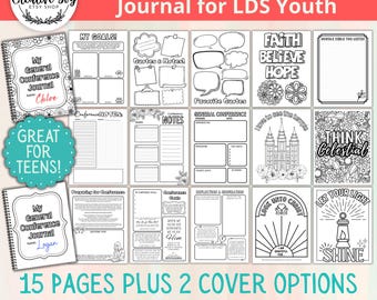 October 2025 LDS Youth General Conference Printable Packet for Teens & Tweens | Note Taking Journal | Printable Digital Download