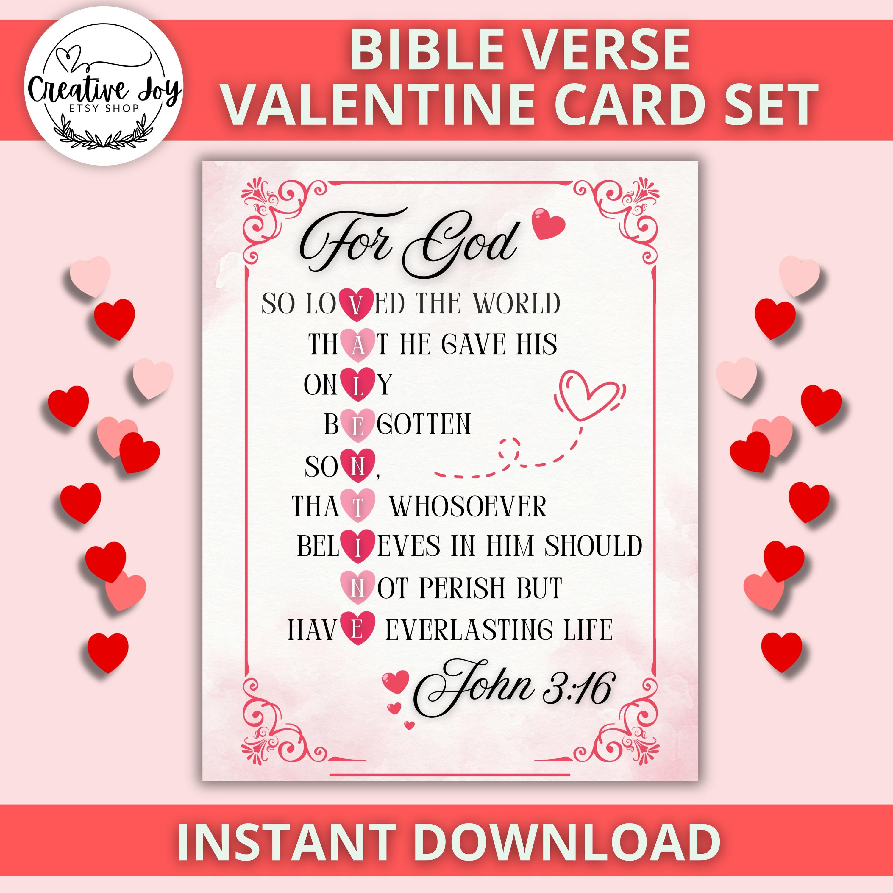 Bible Verse Valentine Cards Printable | LDS Christian Valentine Cards ...