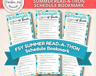 Calendario de la Maratón de Lectura del Año Escolar 2026 / Nuevo Calendario de la Guía para Jóvenes SUD / PDF de lectura imprimible / Nuevo Para la Fortaleza de la Juventud / Hombres Jóvenes