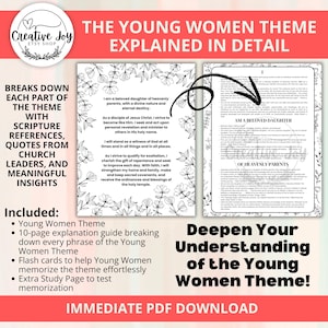 Guide d'étude du thème Jeunes filles SDJ et cartes mémoire | Téléchargement instantané | 2025 Tournez-vous vers le Christ