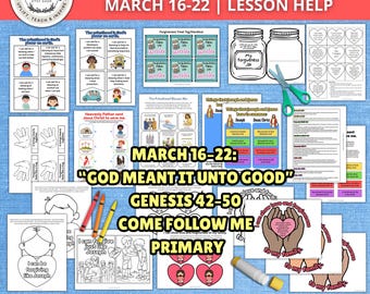 2026 Primary Come Follow Me | March 16-22 Lesson Help | Genesis 42-50 Activity Packet | LDS Joseph Forgiveness Craft | Old Testament Bible