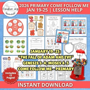 Primaire 2026 Viens, suis-moi Aide | 19-25 janvier | La chute d'Adam et Ève | Genèse 3-4 ; Moïse 4-5 | Activité principale de l'Ancien Testament SDJ