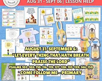 Unterrichtsmaterialien für die Primarvereinigung „Komm und folge mir nach“ 2026 | 31. August – 6. September | Psalmen 102–150 | Bastelideen für Laternen zu Bibeltexten | Aktivitäten der Kirche Jesu Christi der Heiligen der Letzten Tage | Psalm 119,105
