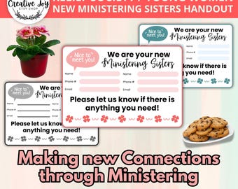Relief Society Ministering Sister Introduction Handout | LDS Ministering Printable | Relief Society Ministering Companion Sheet