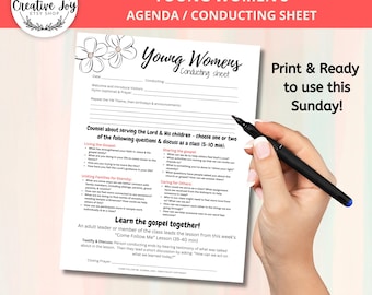 LDS Young Women Class Conducting Agenda Counsel Together 2025