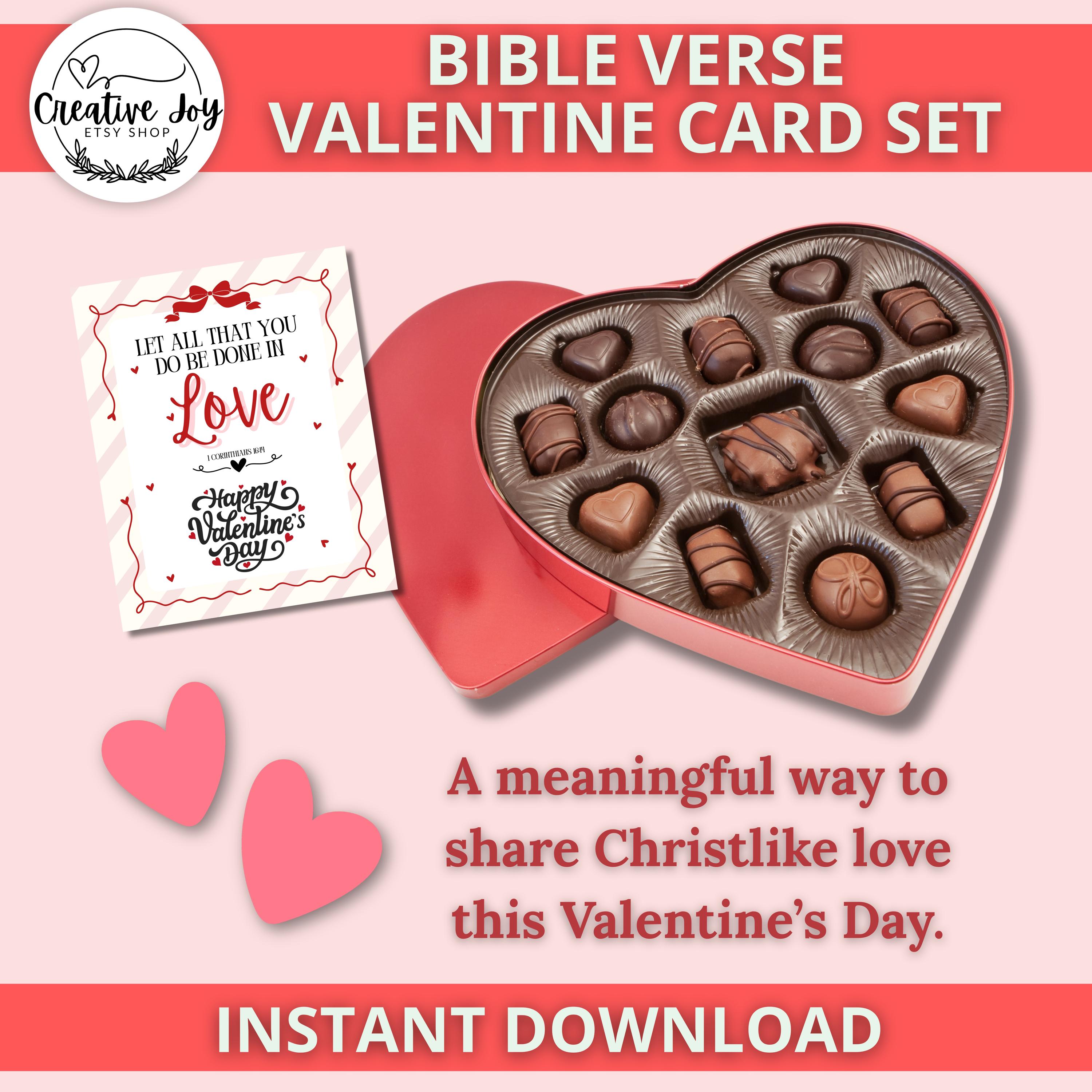 Bible Verse Valentine Cards Printable | LDS Christian Valentine Cards ...