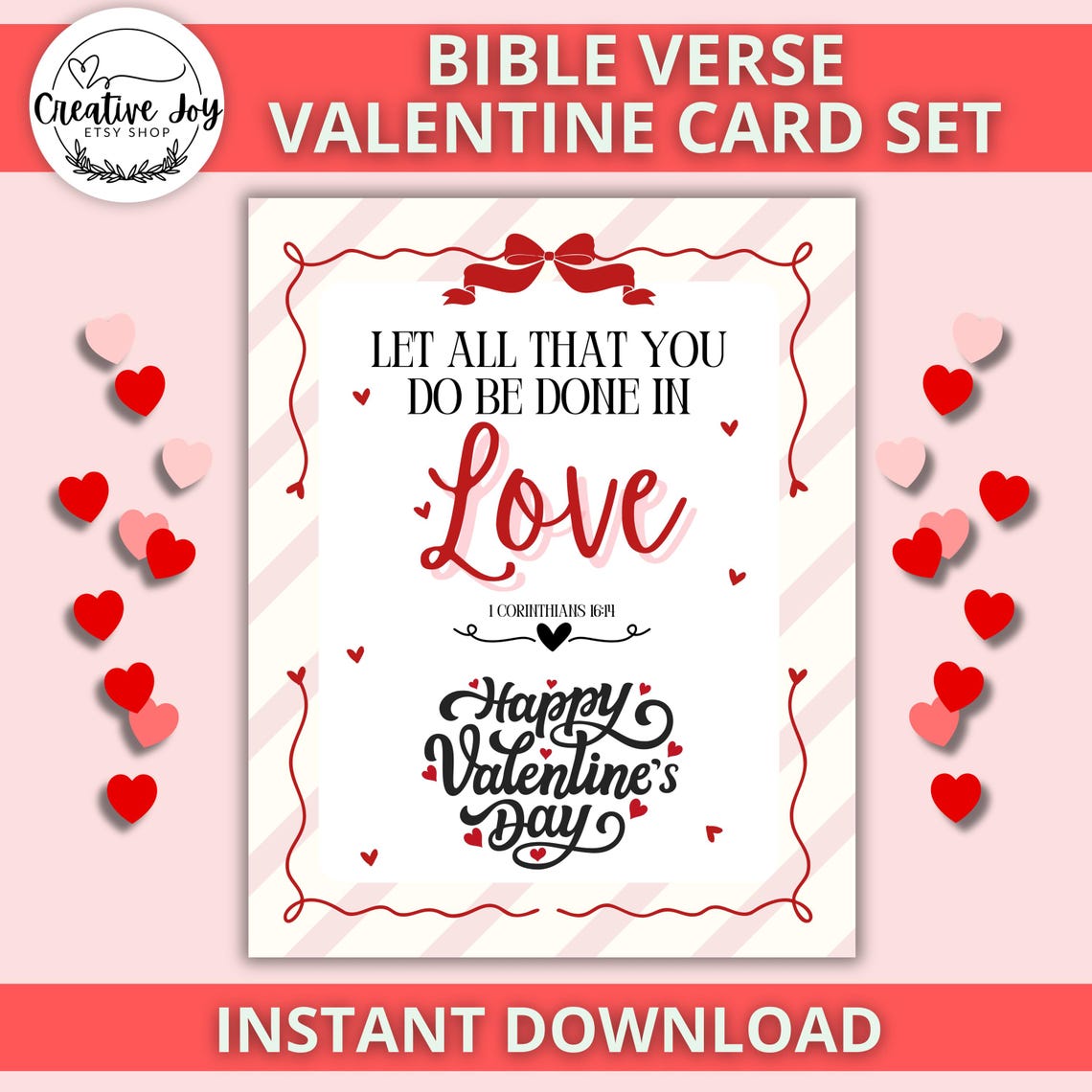 Bible Verse Valentine Cards Printable | LDS Christian Valentine Cards ...