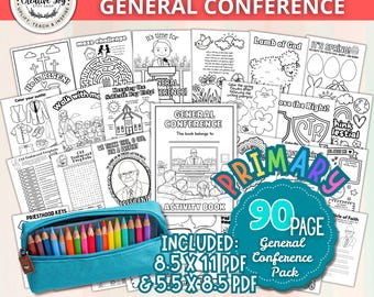 April 2026 Primary General Conference Activity Packet | LDS Primary Printable | Conference Activities | Church Quiet Book | Instant Download