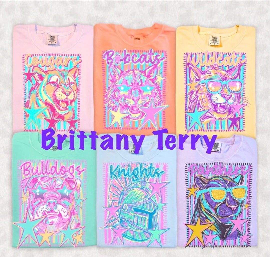 Custom Mascot Shirt, Custom Team Spirit, Preppy Game Day Shirt, Comfort Colors, School Pri