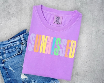 Comfort Colors Sunkissed Tee, Retro Beach Shirt