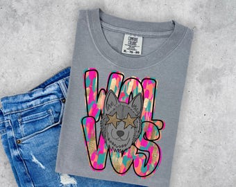 Wolves Mascot T-Shirt, Game Day Shirt, Comfort Colors