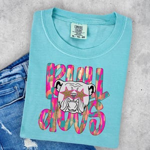 Preppy Bulldog Mascot Shirt, Football TShirt, Football Mom TShirt, Cute Game Day Shirt, Mascot Shirt, School Mascot Shirt