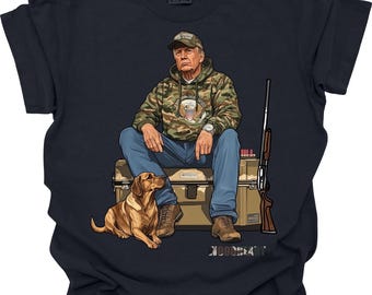 Hunting Trump Graphic Sweatshirt, Western Style Gift