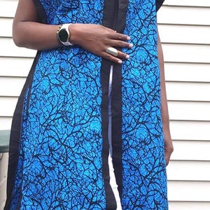 Ankara Kimono, African Print , Outerwear, Sleeveless Kimono – One Size Fits Most