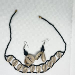 Handmade Cowrie Shell Necklace: Tribal Beaded Afrocentric Jewelry