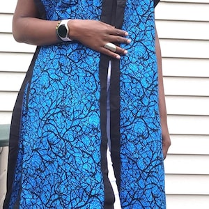 Ankara Kimono, African Print , Outerwear, Sleeveless Kimono – One Size Fits Most