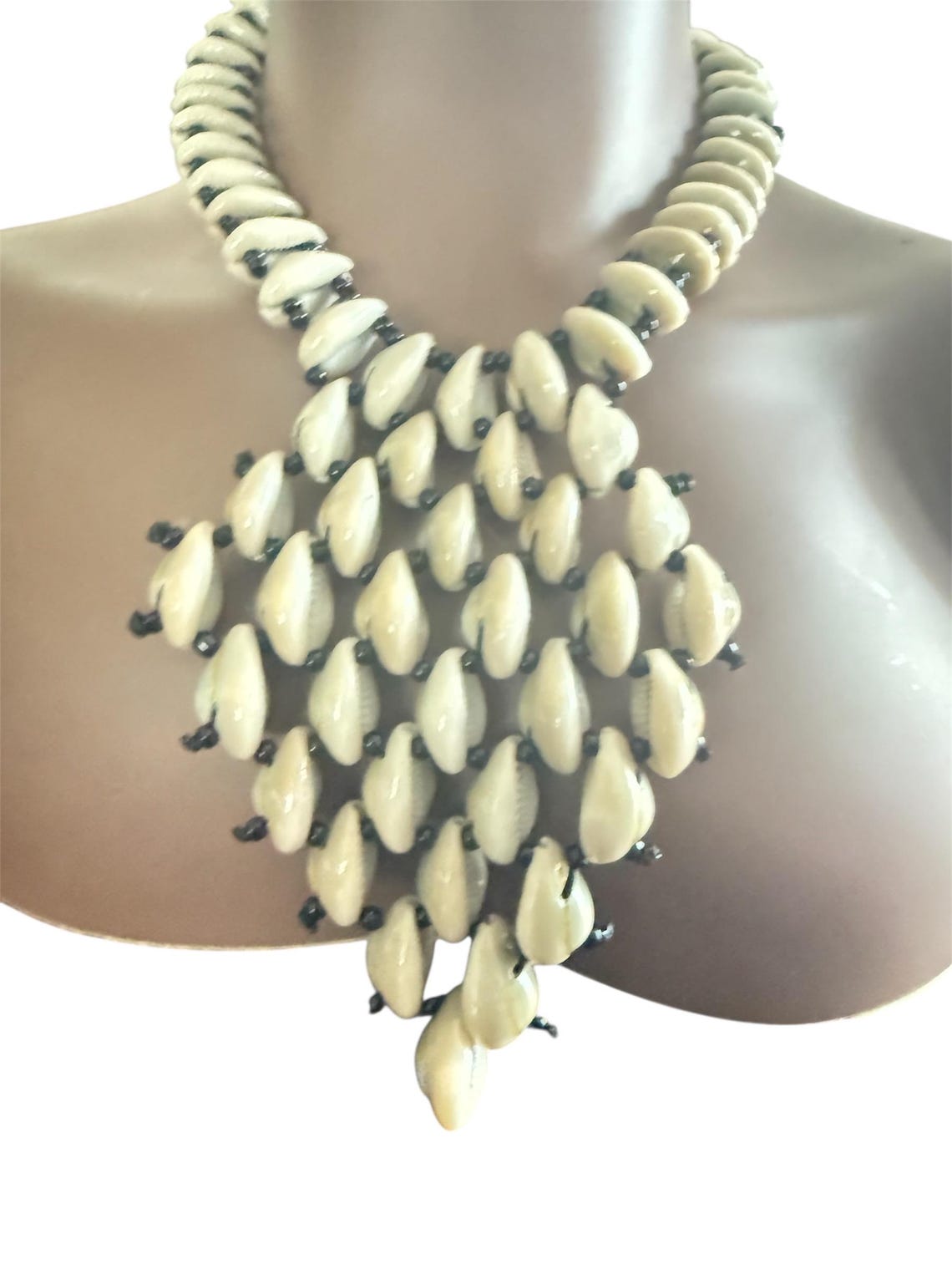 Handmade Cowrie Shell Necklace: Tribal Beaded Afrocentric Jewelry - Etsy