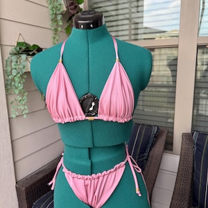Rose Gold bikini set with gold jewels