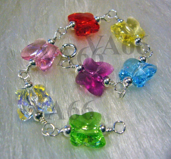 Green Butterfly Necklace Made with Swarovski(R) Crystals Sterling Silver Green Butterfly Necklace Made with Swarovski(R) Crystals Sterling Silver