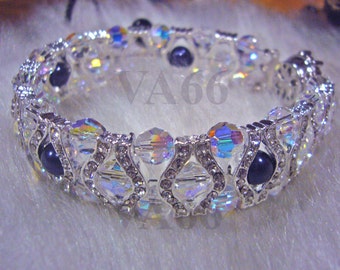 18KGP Rhinestone Swarovski Crystal Bracelet Your Crystal Colour Choice Bridal Bridesmaids, MOB, prom