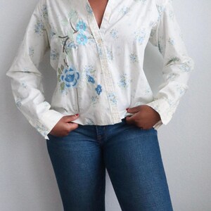 Vintage Floral Langarm-Knöpfe