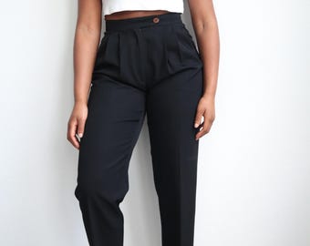 Pantalones vintage de cintura alta de Giorgio Armani (XS-S)